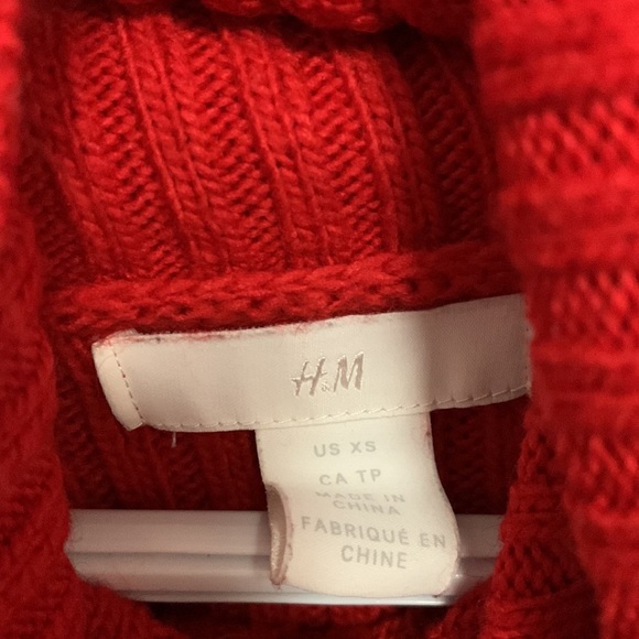 High neck sweater-Red - Picture 3 of 3
